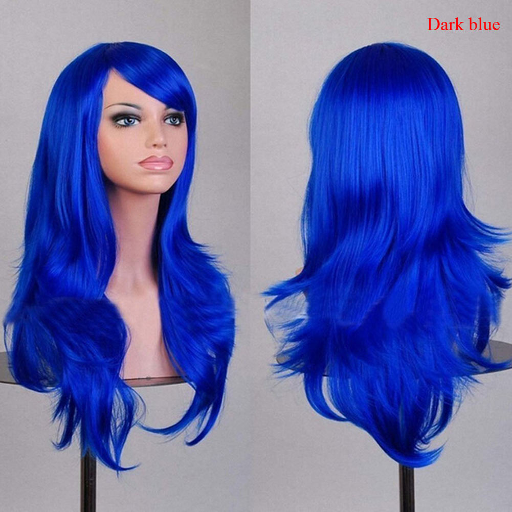 Good Womens Lady Long Hair Wig Curly Wavy Synthetic Anime Cosplay Party Wigs EBay