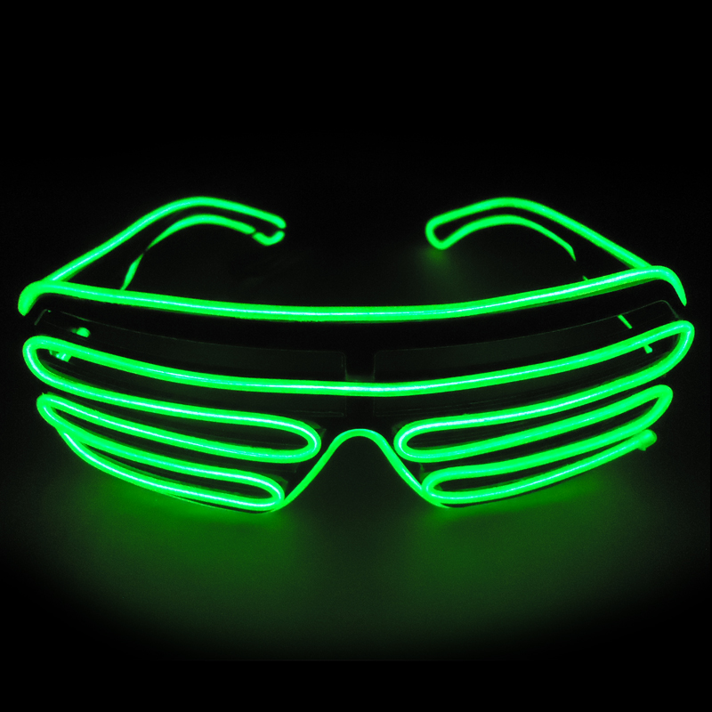 Neon El Wire LED Light Up Shutter Flashing Glasses Eyewear for Nightclub Party