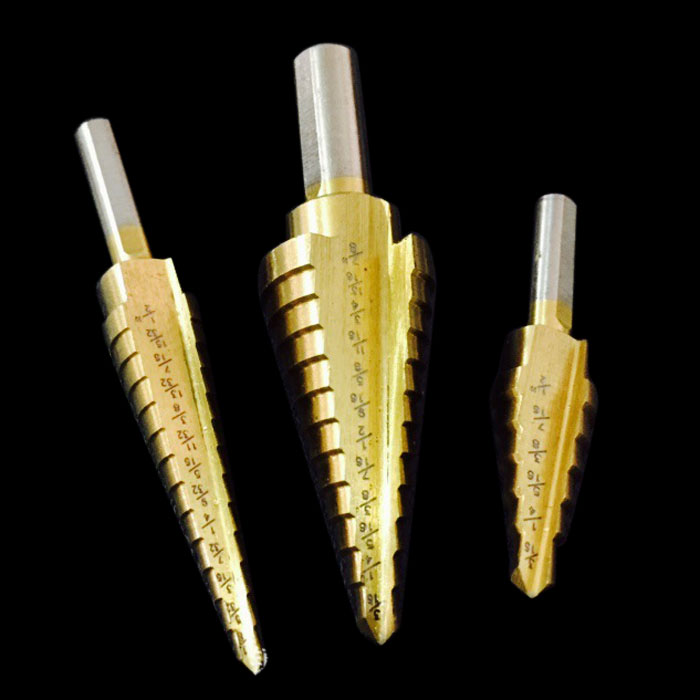 3pcs Large Hss Steel Titanium Step Cone Drill Bit Set Hole Cutter Kits Set Tool 758762253447 Ebay