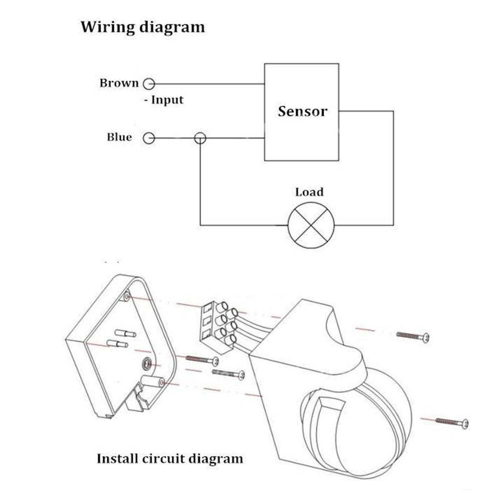 Infrared motion sensor как подключить провода схема подключения к сети