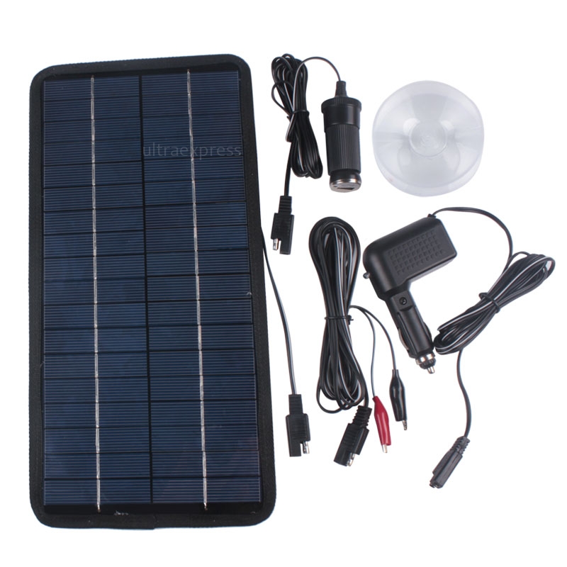 Portable Solar Panel Battery Charger 12V 8W for Car/RV Car 