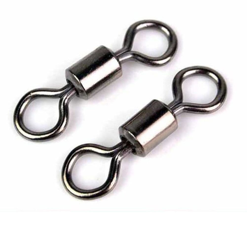 100PCS Barrel Swivel Rings Fastlock Fishing Pin Snaps Connector ...