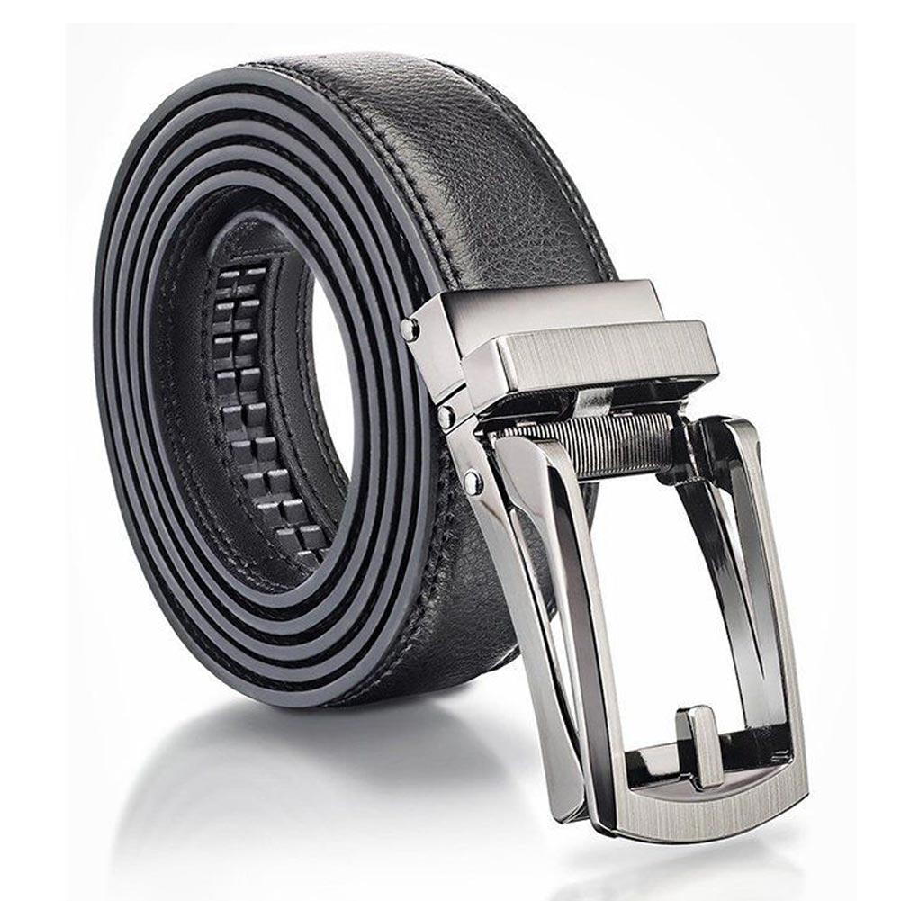 Fashion Men PU Leather Automatic Lock Buckle Comfort Click Belt Size 28 ...