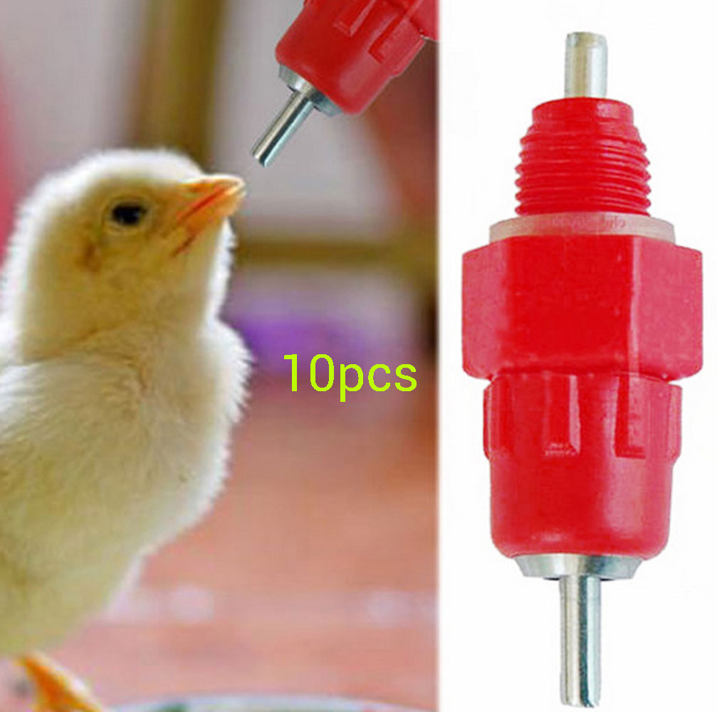 10pc Water Nipple Valves Auto Drinker Waterer Feeder Poultry